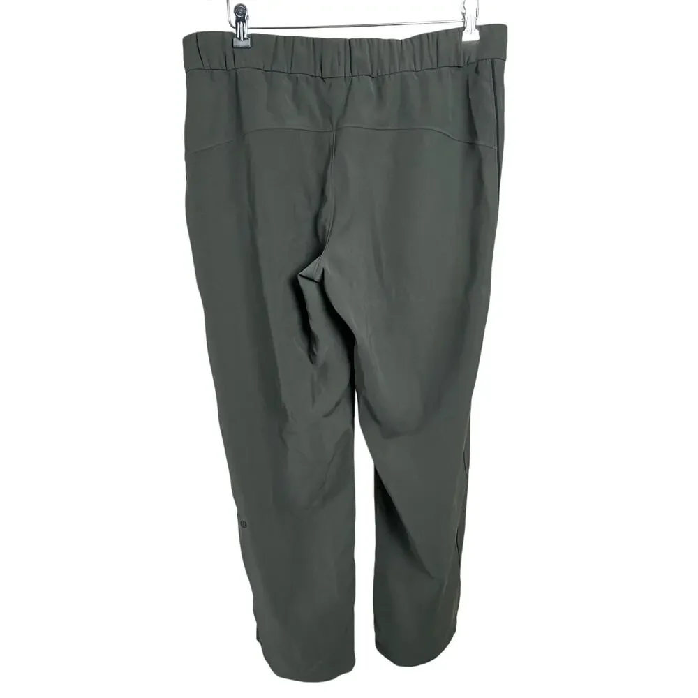 Lululelomen Size 12 NWT Straight Leg Sweats Green Women
